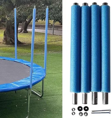Produktbild von Famanu Trampolinestangen Schaumstoff 4 Stück - Ersatzteile für Trampolinstangen - 1,96 m - Zubehör
