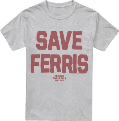 Imagen del producto de Camiseta para hombre "Save Ferris" de la película "Ferris Bueller's Day Off" (TV7033) (Talla S) (Sport Heide)