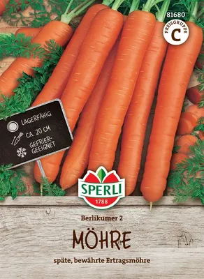 Produktbild von SPERLI Möhrensamen Lange rote stumpfe ohne Herz 2 Daucus carota 8-10 lfd. Meter