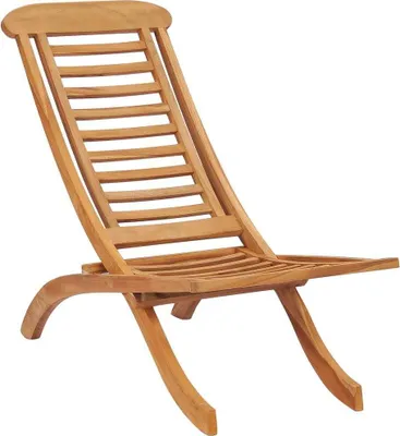 Image de The Living Store Chaise de jardin pliante 50x90x69 cm teck massif