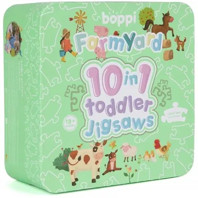 Obrázok produktu pre Progresívne puzzle pre batoľatá 10 v 1, Boppi - Farma