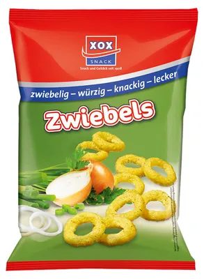 Obrázek produktu pro XOX Cibule pikantní cibulové kroužky s pikantní bylinkovou příchutí 100g
