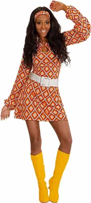 Produktbild von Kleid Groovy 70s Retro Rhombus M