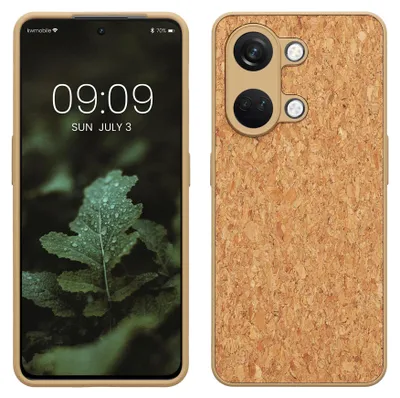 Produktbild von kwmobile Hülle kompatibel mit OnePlus Nord 3 5G - Kork Handyhülle Cover - Schutzhülle TPU Case in Hellbraun