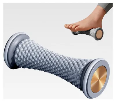 Produktbild von 1 Stück Fußmassageroller für Plantarfasziitis, tragbare Gummi-Massagerolle zur Stressreduktion und Linderung von Fußschmerzen