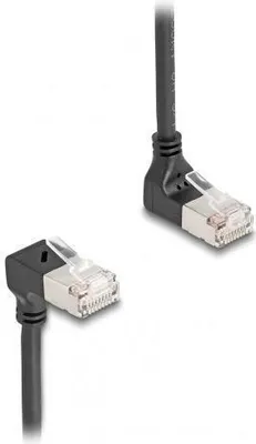 Image de Delock RJ45 Netzwerkkabel Cat.6A S/FTP Slim 90° gewink. 2m