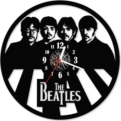 Zdjęcie produktu dla Zegar ścienny z płyty winylowej The Beatles 7.6