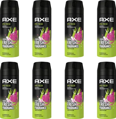 Produktbild von AXE Bodyspray Epic Fresh 8x 150ml | Deo Männerdeo ohne Aluminium | Deodorant Deospray für Herren Männer Men