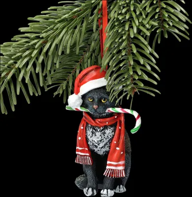Produktbild von Christbaumschmuck - Katze mit Zuckerstange