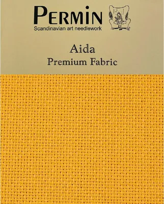 Image de Modèle en fin de série Permin Precut, 16 fils, Aida 355, couleur 381 « Soleil de Toscane », tissu pour broderie au point de croix, 43 x 50 cm