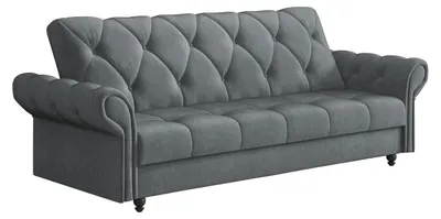 Produktbild von MIRJAN24 Schlafsofa Bona, Sofa mit Bettkasten und Schlaffunktion, Holzfüße in der Farbe Schwarz, 240x90x90 cm (Farbe: Kronos 22)