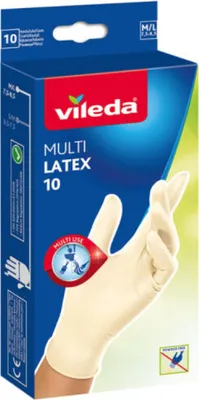 Produktbild von Vileda Natural Latex Handschuhe M/L 10 Stück