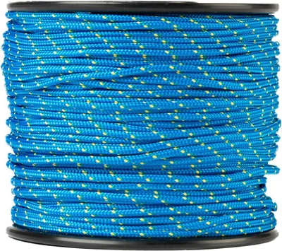 Obrázek produktu pro Polypropylenové lano, 2 mm, 100 m, modro-žlutě-zelené, opletené, pro venkovní použití