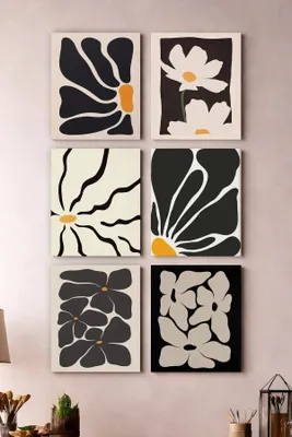 Obrázok produktu pre Wallity, luxusná sada nástenných dekorácií (6 kusov) - 100% plátno, 15x20 cm
