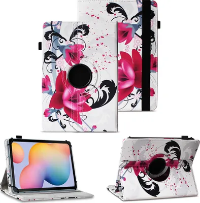 Produktbild von Tablet Hülle für Samsung Galaxy Tab S6 Lite Schutzhülle Tasche Cover DrehbarFarben:Motiv 7