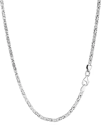 Produktbild von Königskette 925 Silber Vierkant diamantiert Massive Halskette 40cm B: 2,3mm 3428