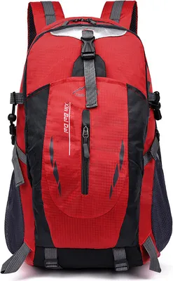 Image de Sac à dos de grande capacité Sport Voyage Randonnée Travail Loisirs Sac à dos scolaire Femme Homme, rouge