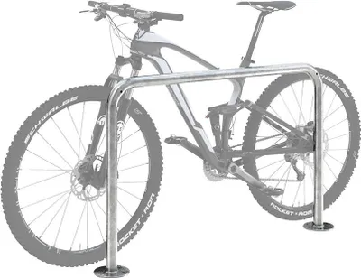 Produktbild von Anlehnparker aus verzinktem Stahlrohr 48 mm, LxH 1000x800 mm, zum Aufdübeln