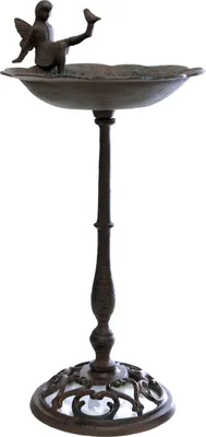 Produktbild von Vtáčia vaňa ELFE na stojane - cca 51 cm - liatina, starohnedá farba