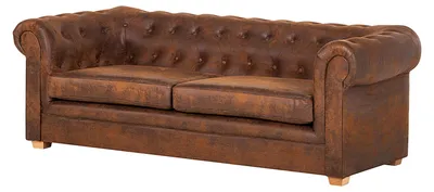 Produktbild von home24 3-Sitzer Sofa - Antiklederlook - Braun