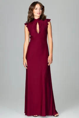 Produktbild von Lenitif Formelle Frauenkleider Ettathi K486 bordo L