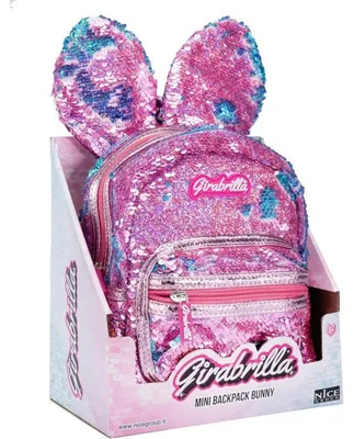 Produktbild von Girabrilla Rucksack Paillettenhäschen lila