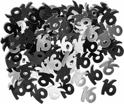 Image de Eurowrap noir-argent confetti SG13752 (16) (Noir/argent)