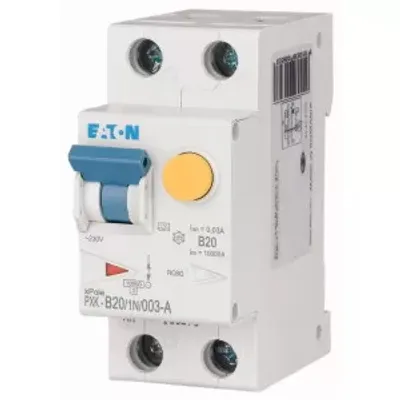 Produktbild von Eaton FI/LS Kombination, 20 A, 30 mA, LS-Charakteristik: B, 1p+N, FI-Charakteristik: A 236949