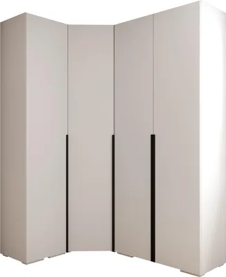 Produktbild von MEBLE KRYSPOL Inova 1 Möbelset Garderobe, 236,7x231,7x47cm - Weiß, Schwarz