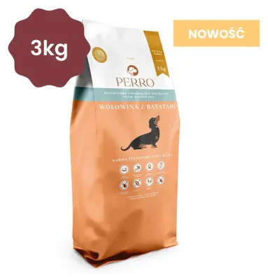 Zdjęcie produktu dla PERRO sucha karma dla psa Wołowina z Batatami dla małych ras 3 kg