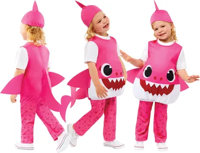 Produktbild von Baby Shark Mommy Shark-Kostüm, rosa, Größe 3–4 Jahre