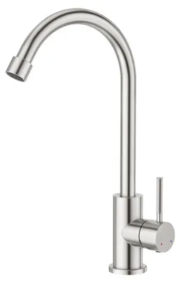 Zdjęcie produktu dla Bateria zlewozmywakowa jednouchwytowa, stal nierdzewna, szczotkowana, obrotowa o 360°