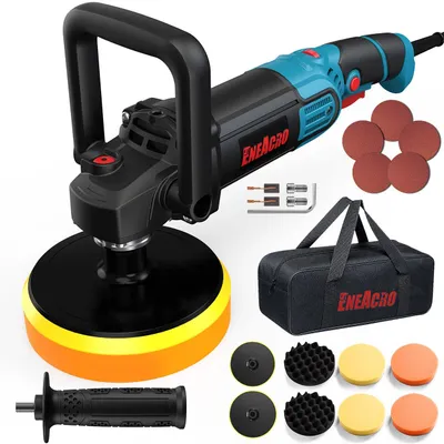 Obrázok produktu pre Leštiaca stroj na autá, 1400 W, 7 variabilných rýchlostí, priemer 180 mm