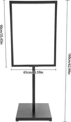 Zdjęcie produktu dla Stojak na plakaty – stojak podłogowy/plakatowy – wysokość 160 cm – optymalna wysokość do czytania – widoczny dla przechodniów – idealny do sklepów