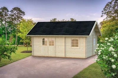Produktbild von Gartenhaus Palmako Sandra 29,9 m² inkl. Fußboden 689 x 470 cm natur