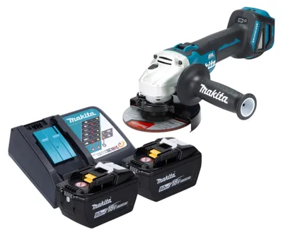 Produktbild von Makita DGA 511 Z Akku Winkelschleifer 18 V 125 mm Brushless + 2x Akku 9,0 Ah + Ladegerät