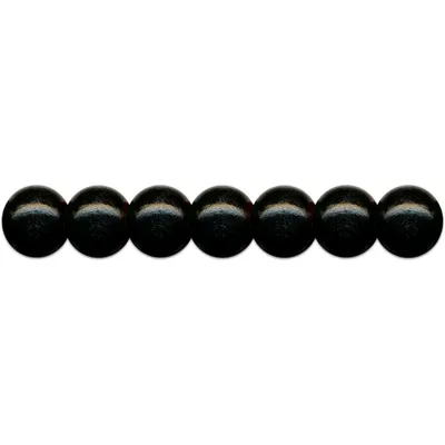 Produktbild von 35 Holzperlen 12mm Perlen basteln fädeln Holz sortiert schwarz