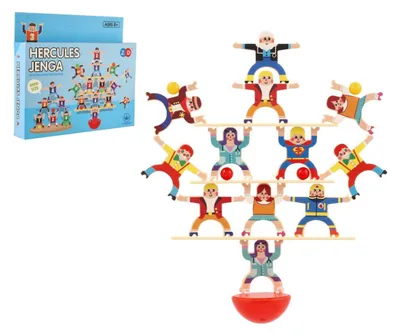 Produktbild von Spiel Balancierspiel Herkules mini Kunststoff 26Stk 3 Farben im Kästchen 21x19x3,5cm