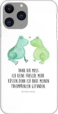 Produktbild von Mr. & Mrs. Panda Iphone 11 Pro Handyhülle Frosch Liebe - Weiß - Geschenk, Küssen, Premium Kunststoff, Hochzeitstag, Handy Case, Hochzeit, Freundin