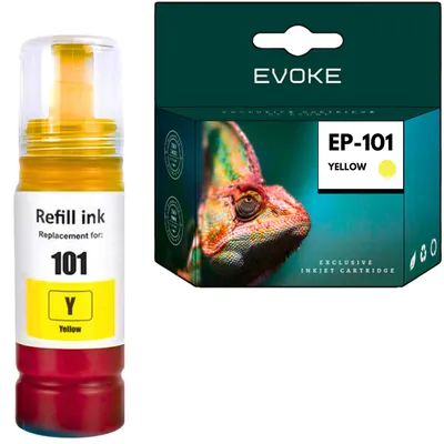 Immagine prodotto di Cartucce compatibili per stampante Epson 101, colore giallo, capacità 70 ml, compatibili con i modelli MFC-J2340DW, MFC-J3540DW e MFC-J3940DW