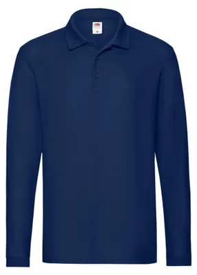 Obrázok produktu pre Fruit of the Loom – „Premium“ polo tričko pre mužov s dlhým rukávom FK3120 (M) (námornícka modrá)