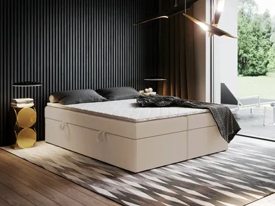 Produktbild von Boxspringbett mit Bettkasten Ewora 2 160x200 cm Polsterbett, Bettgestell, Doppelbett, Stauraum, Schlafzimmer