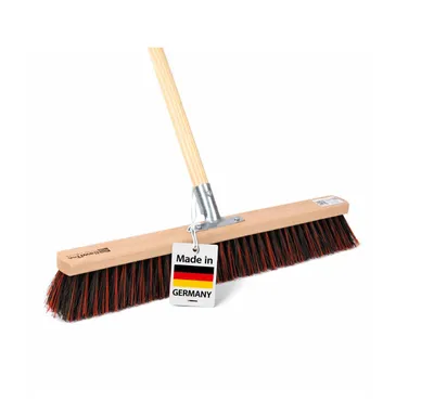 Produktbild von Hochwertiger Arengabesen Besen 50cm Breit Straßenbesen mit Stiel 140cm Lang Arenga Mischung Mix Feger Besenstiel Gartenbesen für draussen