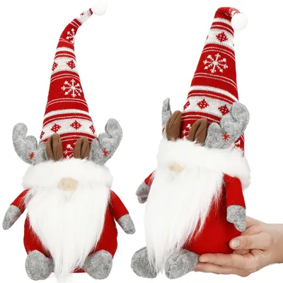 Obrázok produktu pre Trpaslík so sivými parohmi 50cm, vianočná dekorácia