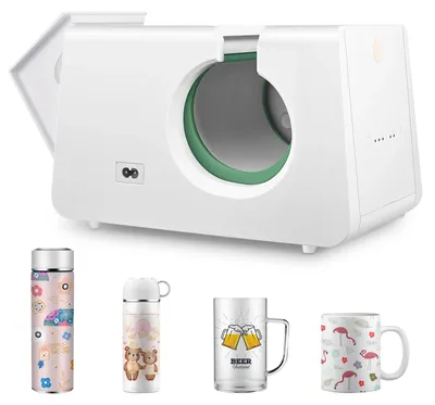 Image de Presse à chaud automatique pour tasses - Machine de transfert thermique pour tasses - Sublimation 10–11oz - Portable - Bouton simple d'utilisation - Pour tasses non métalliques - Blanc