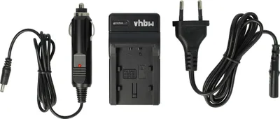 Produktbild von vhbw Ladegerät kompatibel mit Samsung HMX-S16, HMX-S15BP, HMX-S15BN, SMX-F40LN, SMX-F40BN, SMX-F40 Kamera - Ladeschale, Kfz-Adapter Ladeanzeige