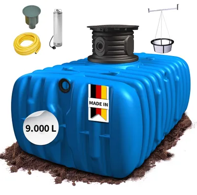 Productafbeelding van 4rain FLAT M vlaktank-pakket 9000 L Tuin-Comfort, AI-gegenereerde afbeelding