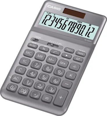 Obrázok produktu pre Casio JW-200SC-GY, Desktop, Jednoduchá kalkulačka, 12 číslica/číslic, Sklápací displej, Batéria / solárny, Šedá