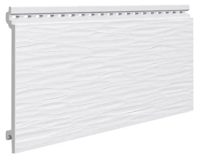 Produktbild von VOX Kerrafront FS-101 CH - Kunststoff Fassadenpaneele Außenverkleidung - Siding in Holzoptik Wetterfest - 295 x 20,4 cm 2er-Set - Weiß