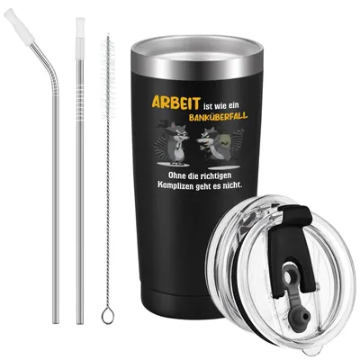 Edelstahl-Thermobecher 600 ml, Vakuum-isoliert, schwarz